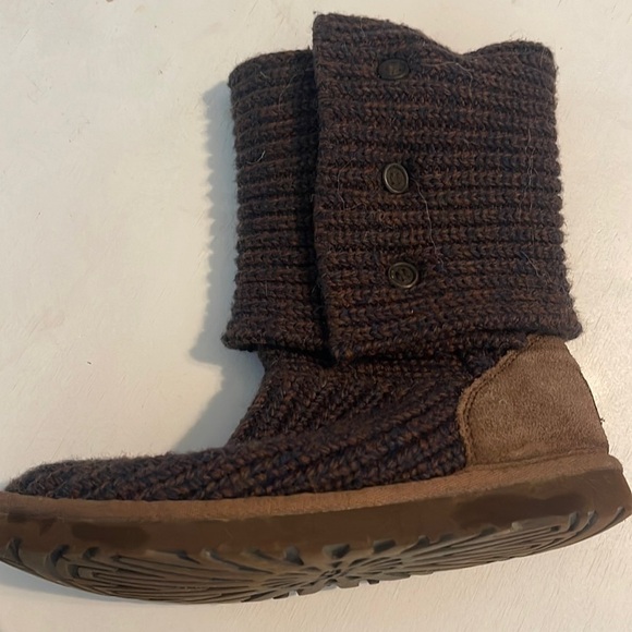 Sweater Knit Uggs Boots/Booties black/brown size 6 - Picture 14 of 16